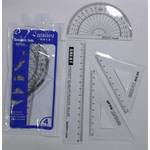 SET GEOMETRIA 4 PZAS 15 CM EN ESTUCHE
