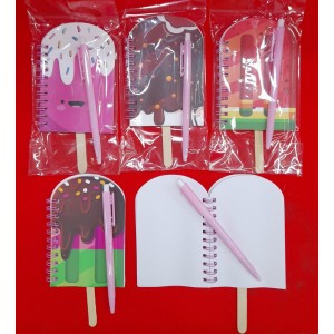 LIBRETA FORMA HELADO CON LAPICERA 