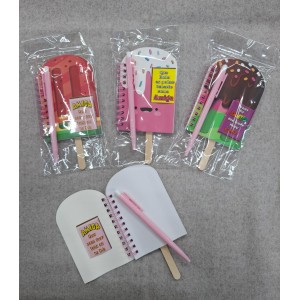 LIBRETA FORMA HELADO CON LAPICERA 