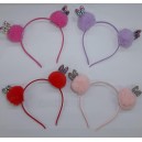  VINCHA INFANTIL FORRADA CON POM POM