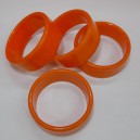 PULSERA RECTA PLASTICA 3 CM NARANJA