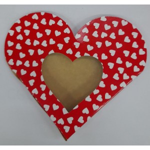 CAJA BOMBONERA 1/4 lunares-CORAZON FRENTE VISOR