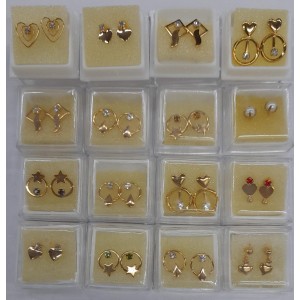 AROS ENCHAPADOS EN ORO EN ESTUCHE