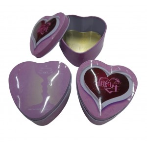 CAJA DE METAL FORMA CORAZON 4X6 CM