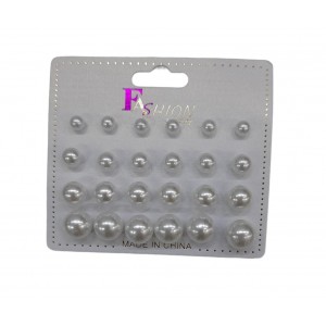 AROS PERLAS X 12 PARES SURT. 4 TAMA&Ntilde;OS