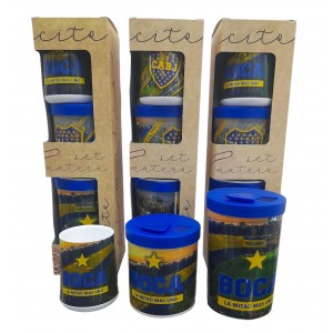 SET MATERO COMPLETO 3 PZAS BOCA EN CAJA