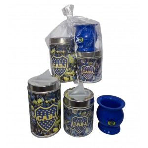 SET MATERO 3 PZAS METAL BOCA EN CAJA VISORA