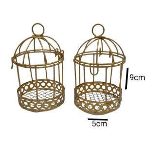 JAULITA DORADA METAL PORTA VELA 9X5 T/REJA