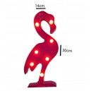 FIGURA FLAMENCO CON LUZ A PILA 30 CM