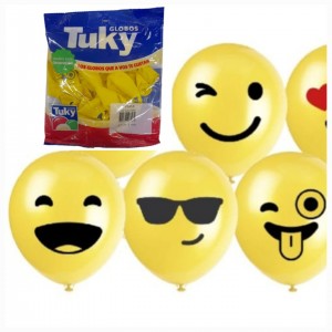 GLOBOS 12" X 8 U EMOGIS 