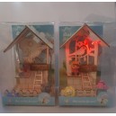  ADORNO CASITA MADERA CON LUZ LED EN PVC