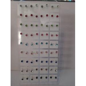 ARO STRASS X 36 PARES COLOR CHICO EN EXHIBIDOR