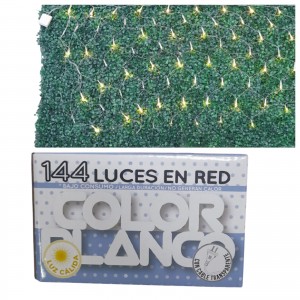 RED 144 LUCES LED  BLANCAS CALIDAS