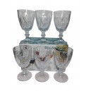 COPAS X 6 VIDRIO GRESO LABRADO PARA VINO