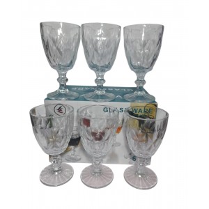 COPAS X 6 VIDRIO GRESO LABRADO PARA VINO
