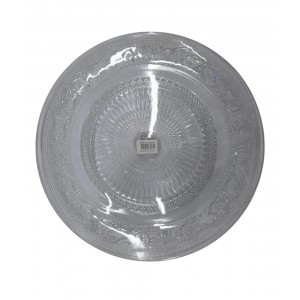 PLATO BANDEJA REDONDO 33 CM VIDRIO LABRADO