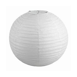 LAMPARA DE PAPEL BLANCA 16" (40 CM)