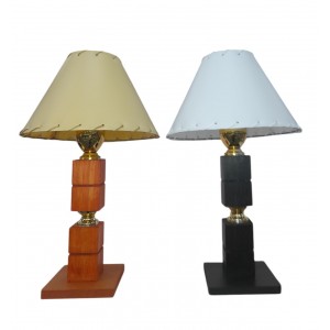 VELADOR MADERA CUADRADO COPITA 40 CM 