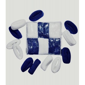 COLITAS TOALLAS GRANDES X 12 AZULES Y BLANCAS