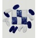  COLITAS TOALLAS GRANDES X 12 AZULES Y BLANCAS