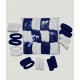 COLITAS TOALLAS X24 BLANCAS Y AZULES