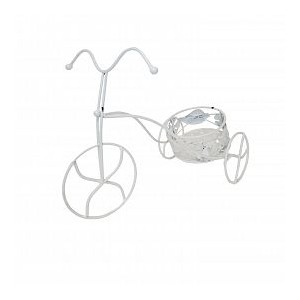 TRICICLO METAL PORTA VELA-PORTA MACETA 33CM