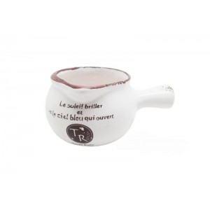 MACETA CERAMICA CACEROLA RETRO 7 CM 
