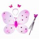 SET ALITAS DE MARIPOSA CON VINCHA Y VARITA ROSA