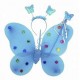 SET ALITAS MARIPOSA VINCHA Y VARITA CELESTE