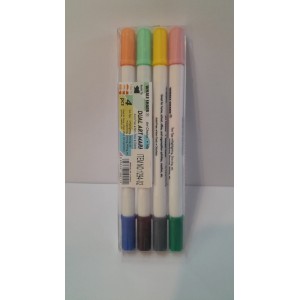MARCADOR X 4 BICOLOR DOBLE PUNTA 