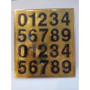 NUMEROS ADHESIVOS NEGROS CON DORADO