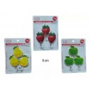 PERCHITAS ADHESIVAS FRUTAS X 3U EN BLISTER