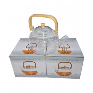 PAVA DE VIDRIO CON MANIJA DE BAMBOO 800ML
