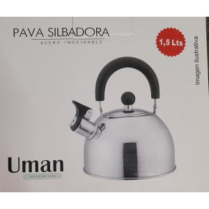 PAVA SILBADORA ACERO 1,5 LT