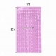 CORTINA METALIZADA SQUARE 1X2MTS ROSA