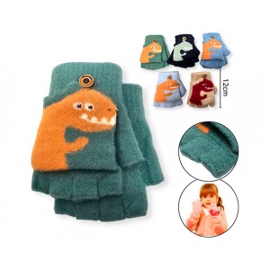 GUANTE INFANTIL SIN DEDOS CON TAPITA DINO