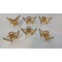 BROCHE METAL DORADO MARIPOSA STRASS X6U