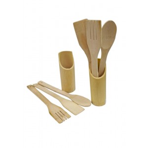 SET CUCHARAS BAMBOO CON CONTENEDOR