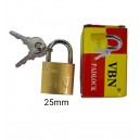 CANDADO DE BRONCE 25MM CON 3 LLAVES