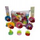PORTA MENSAJES FLOR CON APLIQUE X 12U