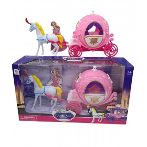 CABALLO CON CARROZA EN CAJA 30 CM