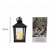 FAROL NEGRO CON VELA A PILAS 20 CM ENN CAJA