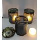 PORTA VELA VIDRIO 9X7 CON TAPA OCTOGONAL