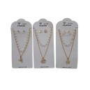 SET DE COLLARPERLAS Y STRASS + AROS