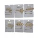 Set metal pico + 2 inviibles con strass en blister