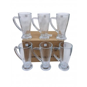 TAZA  RECTA VIDRIO PAR CAPUCCINOS X 6U