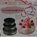 SET X 3 MOLDES REDONDOS PARA TORTAS DESMONTABLES