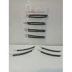 INVISIBLES 9 CM X 12U CON STRASS NEGROS