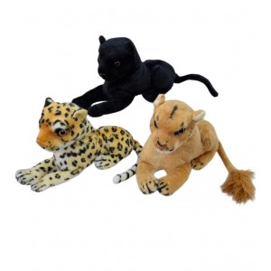 FELINOS ECHADOS PELUCHES  25 CM 