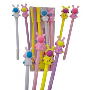 LAPICERA  X 12 CABEZA ASTRONAUTA EN CAJA PVC